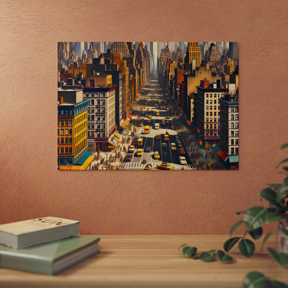 New York ville belle.- Tableau aluminium