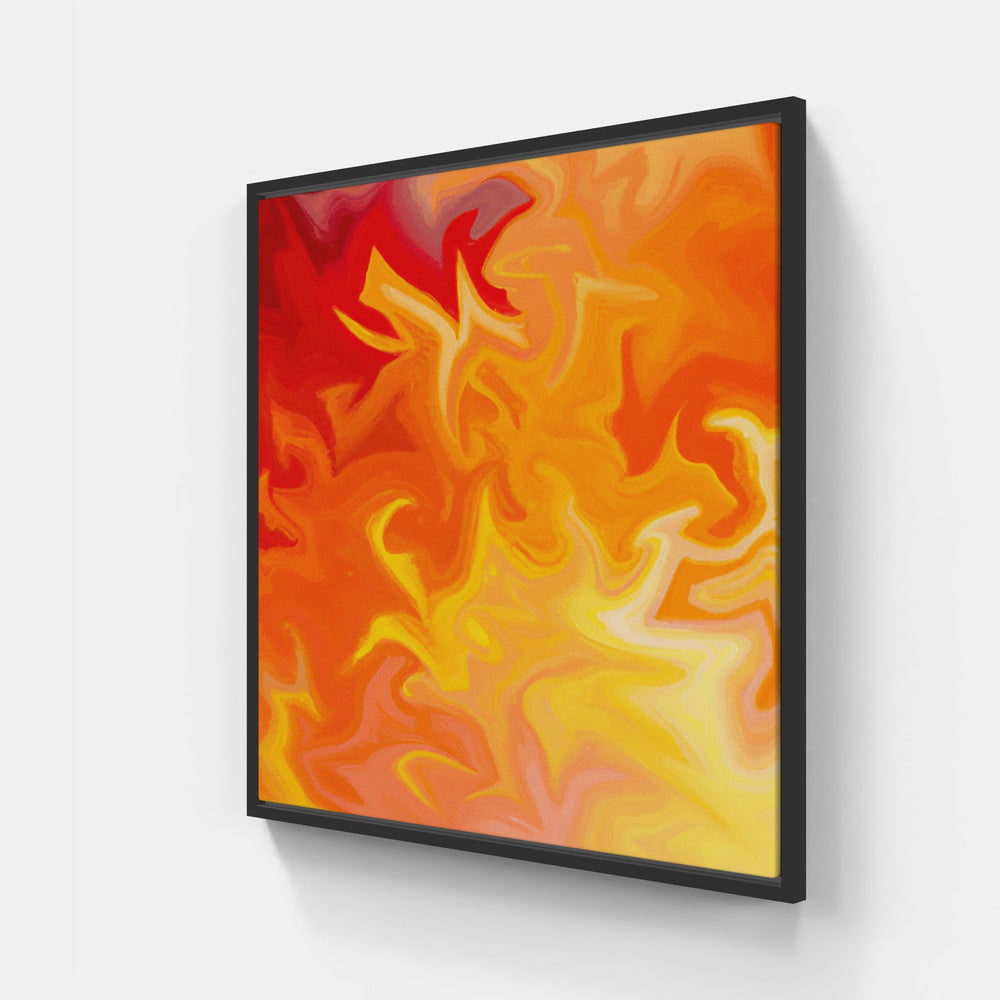 Orange ripe sun-Canvas-artwall-20x20 cm-Black-Artwall