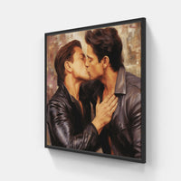 Blissful Harmony Connection Passion-Canvas-artwall-20x20 cm-Black-Artwall