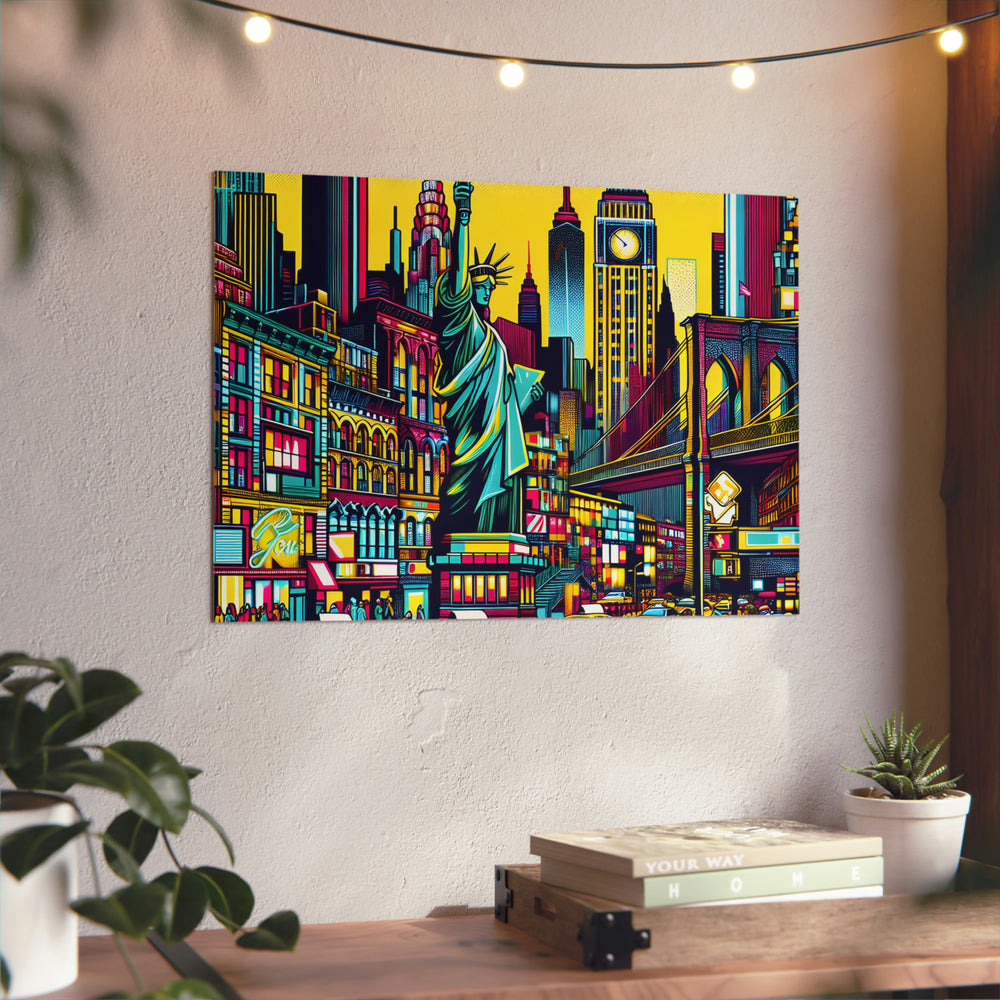 New-York : Amour Brillant.- Tableau aluminium