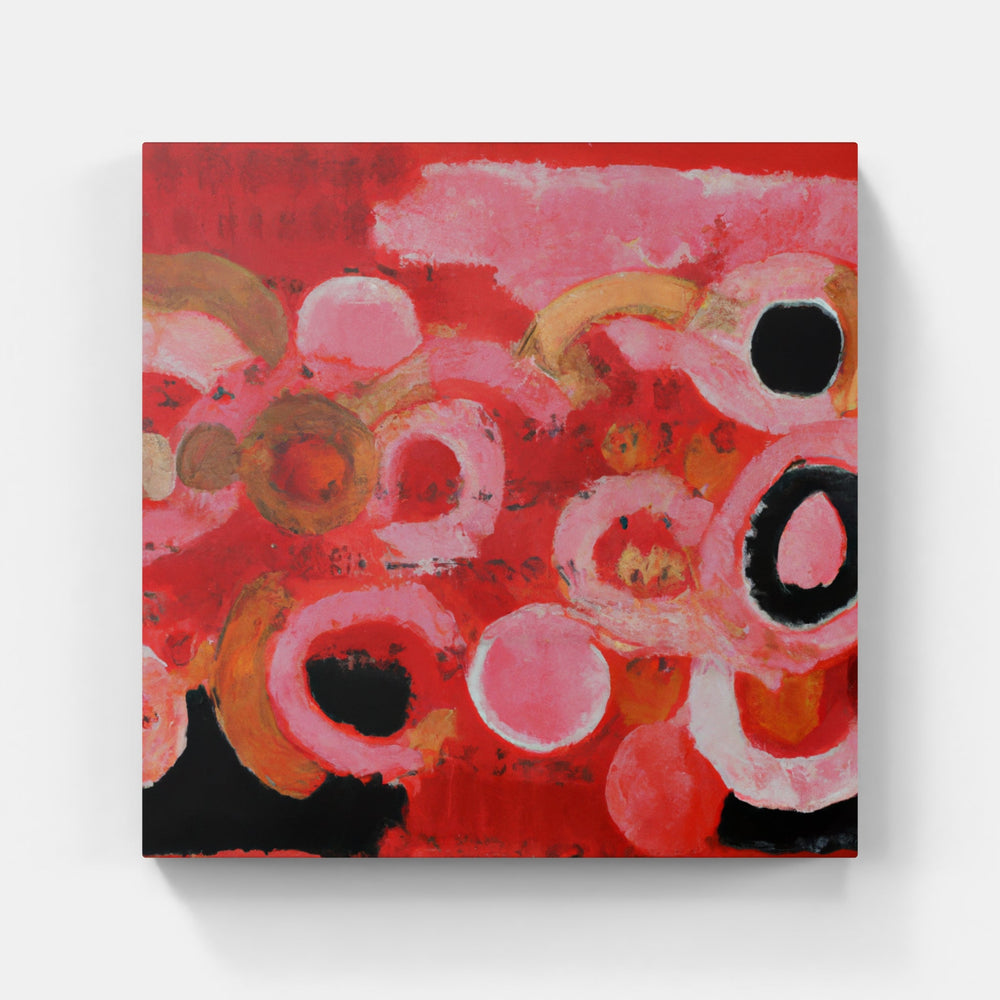 Red abstract glossy-Canvas-artwall-Artwall