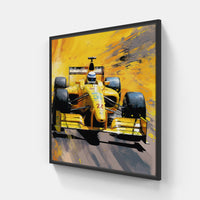 Unleash the Speed Formula 1-Canvas-artwall-20x20 cm-Black-Artwall