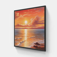 Radiant Sunset Euphoria-Canvas-artwall-20x20 cm-Black-Artwall