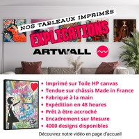 Tableau Pop Art "Pas de Chance, Juste du Travail"