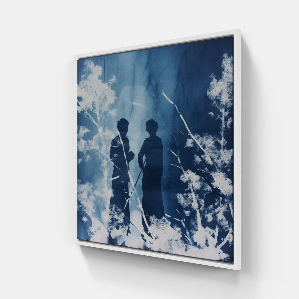 Antique Cyanotype Splendor-Canvas-artwall-20x20 cm-White-Artwall