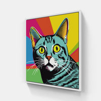 Cat Fuzz Softly-Canvas-artwall-20x20 cm-White-Artwall