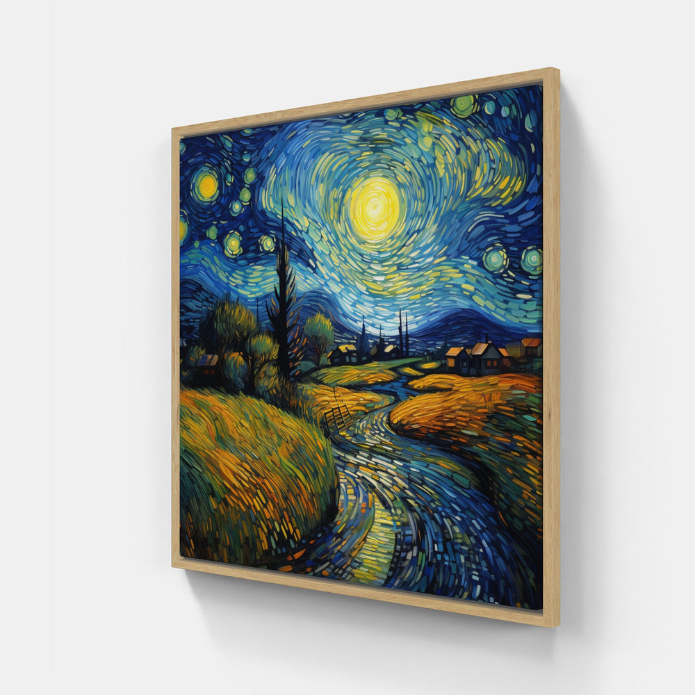 Van Gogh's Starry Universe-Canvas-artwall-20x20 cm-Wood-Artwall