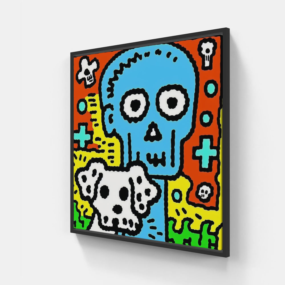 Doodle dream doodle-Canvas-artwall-20x20 cm-Black-Artwall