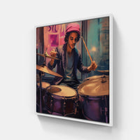 Vibrant Drum Medley-Canvas-artwall-20x20 cm-White-Artwall