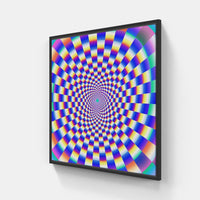 Optical Intrigue Unleashed-Canvas-artwall-20x20 cm-Black-Artwall