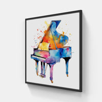Harmonious Piano Serenade-Canvas-artwall-20x20 cm-Black-Artwall