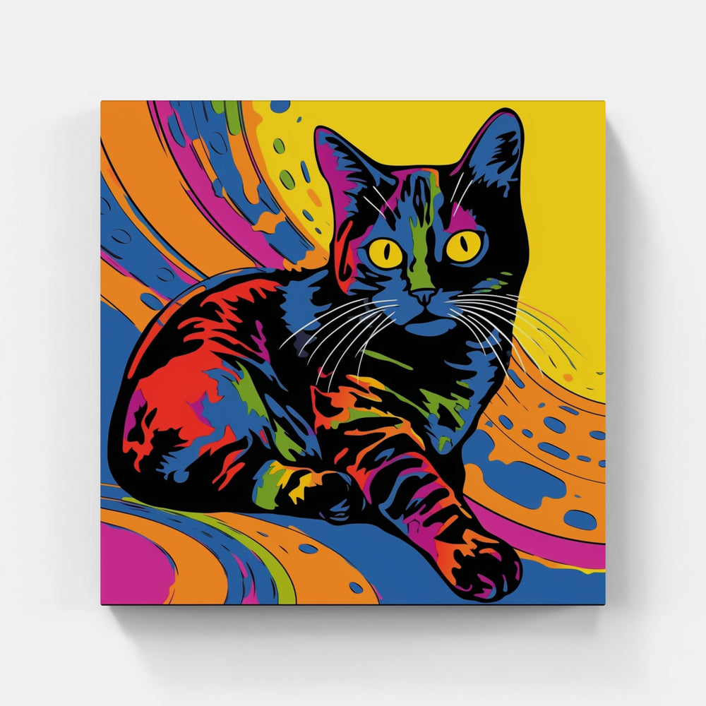 Cat tail swish-Canvas-artwall-Artwall