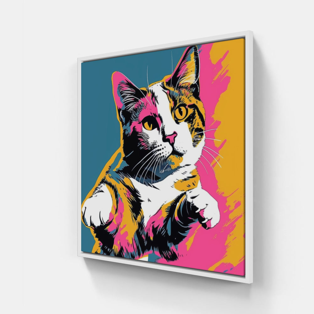 Cat nap purr joy-Canvas-artwall-20x20 cm-White-Artwall