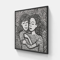 Doodle Doodle Dream-Canvas-artwall-20x20 cm-Black-Artwall