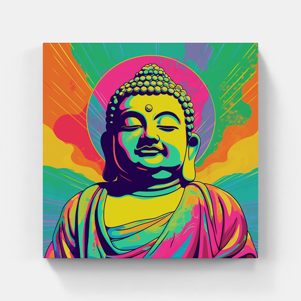 Buddha Pop Peace-Canvas-artwall-Artwall