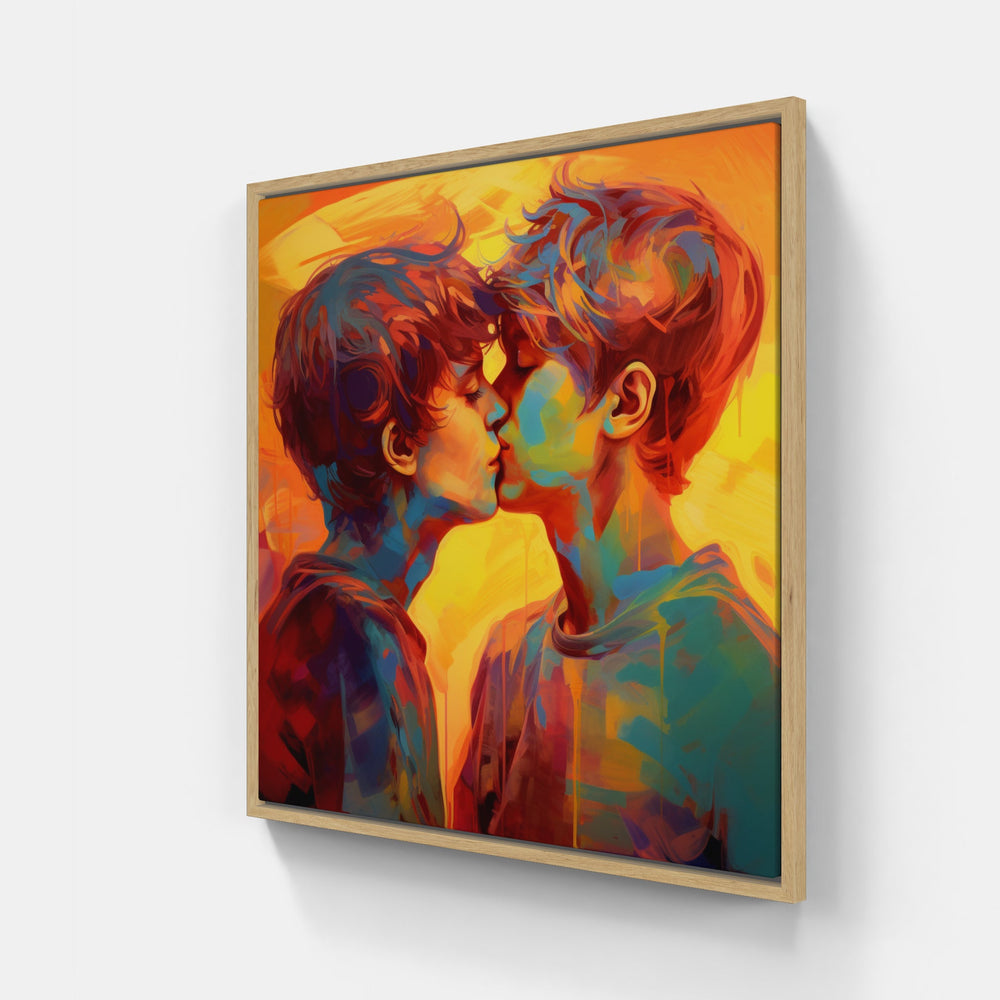 Eternal Love Connection Embrace-Canvas-artwall-Artwall