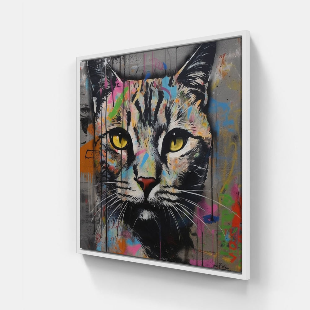 Cat fur soft-Canvas-artwall-20x20 cm-White-Artwall