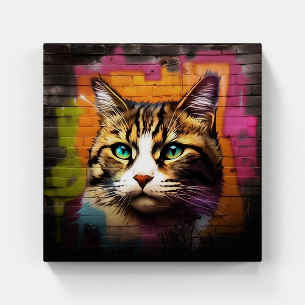 Cat meow purr sleep-Canvas-artwall-Artwall