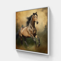 Magnificent Horse Strength-Canvas-artwall-20x20 cm-White-Artwall