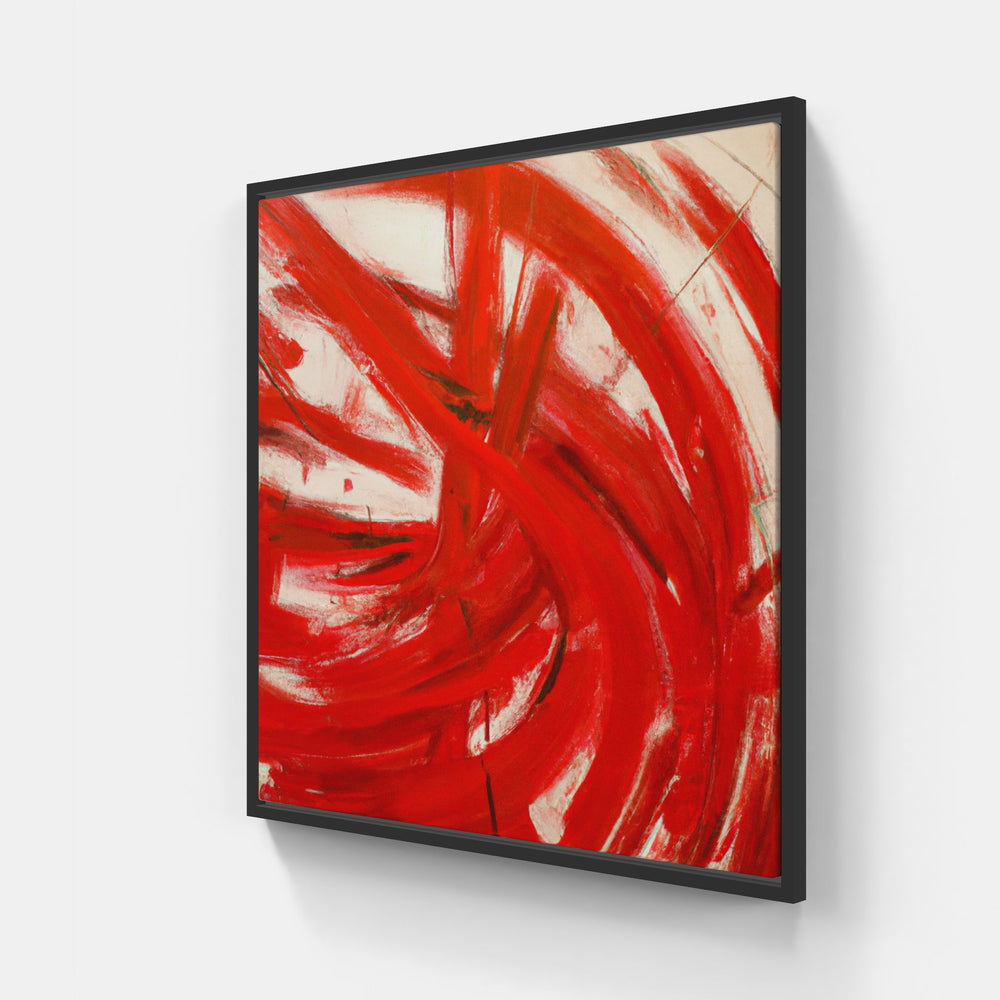 Red summer lover-Canvas-artwall-20x20 cm-Black-Artwall