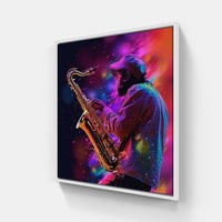 Captivating Saxophone Solo-Canvas-artwall-20x20 cm-White-Artwall