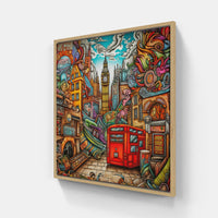 London Vibrant Melodies-Canvas-artwall-Artwall