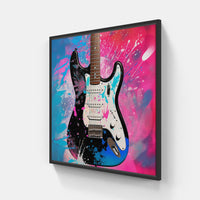 Sensational Guitar Anthem-Canvas-artwall-20x20 cm-Black-Artwall