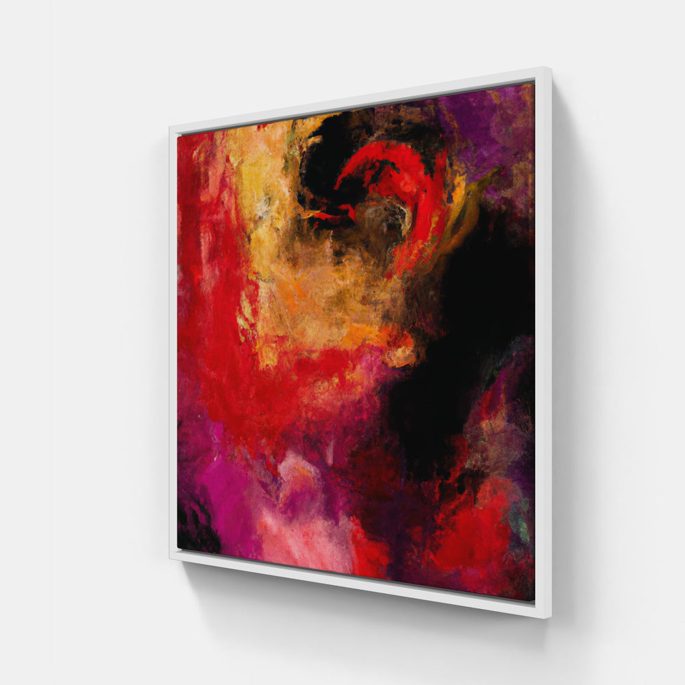 Red petals-Canvas-artwall-20x20 cm-White-Artwall