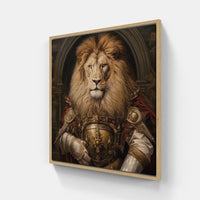 Lion Roar Strength Fear-Canvas-artwall-20x20 cm-Wood-Artwall