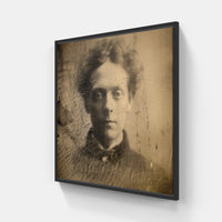 Daguerreotype Elegance Unveiled-Canvas-artwall-20x20 cm-Black-Artwall