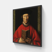 Ethereal Van Eyck Aura-Canvas-artwall-20x20 cm-Black-Artwall