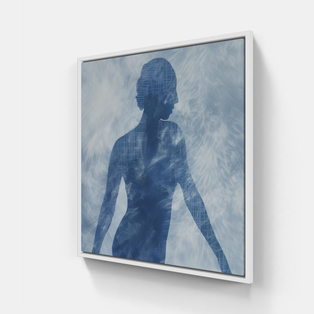 Antique Beauty in Blue-Canvas-artwall-20x20 cm-White-Artwall