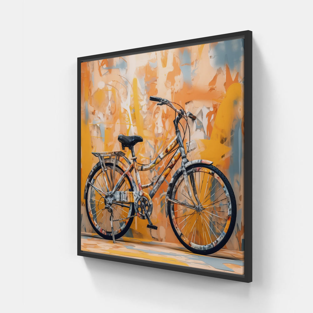 Two-Wheel Expressions-Canvas-artwall-20x20 cm-Black-Artwall