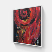 Red rose petals-Canvas-artwall-20x20 cm-White-Artwall