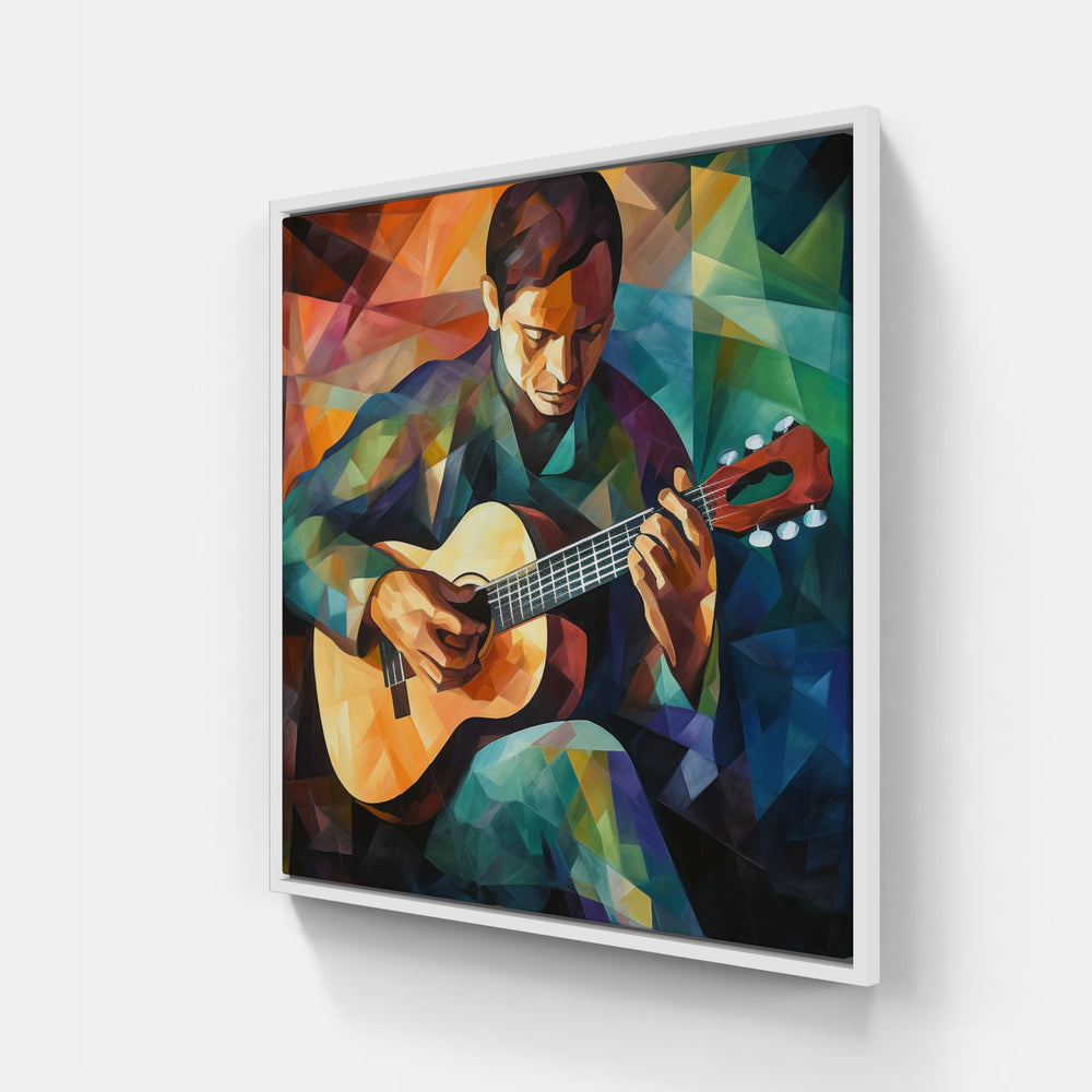 Enigmatic Guitar Chorus-Canvas-artwall-20x20 cm-White-Artwall