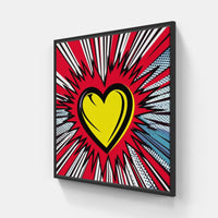 Boundless Heart Affection-Canvas-artwall-20x20 cm-Black-Artwall