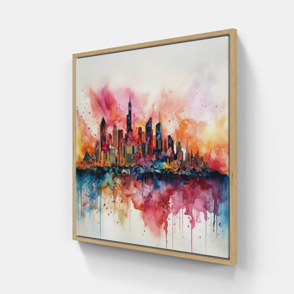 Striking City Skyline-Canvas-artwall-Artwall