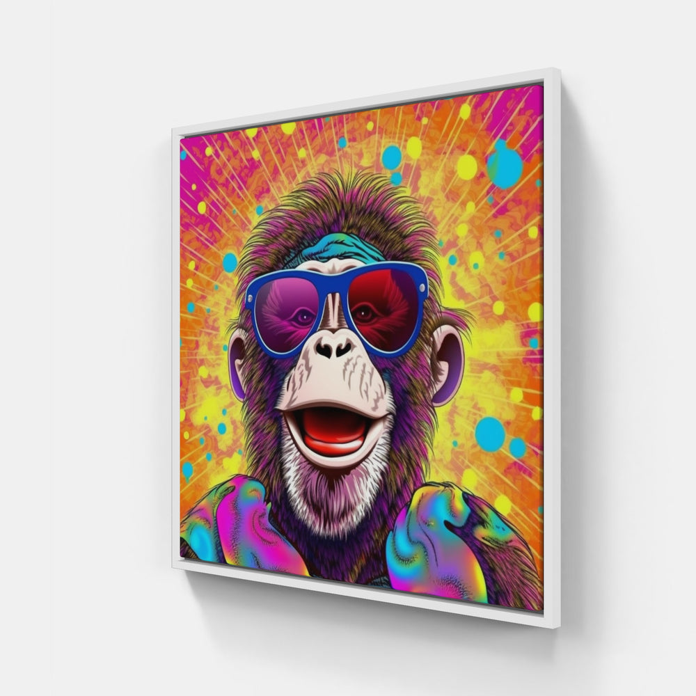 Intriguing Monkey Canva-Canvas-artwall-20x20 cm-White-Artwall