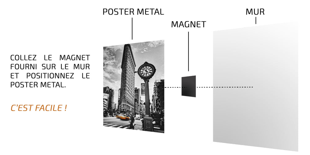 Poster Mural Métal Sombre Link