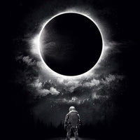 Eclipse Black and White Poster