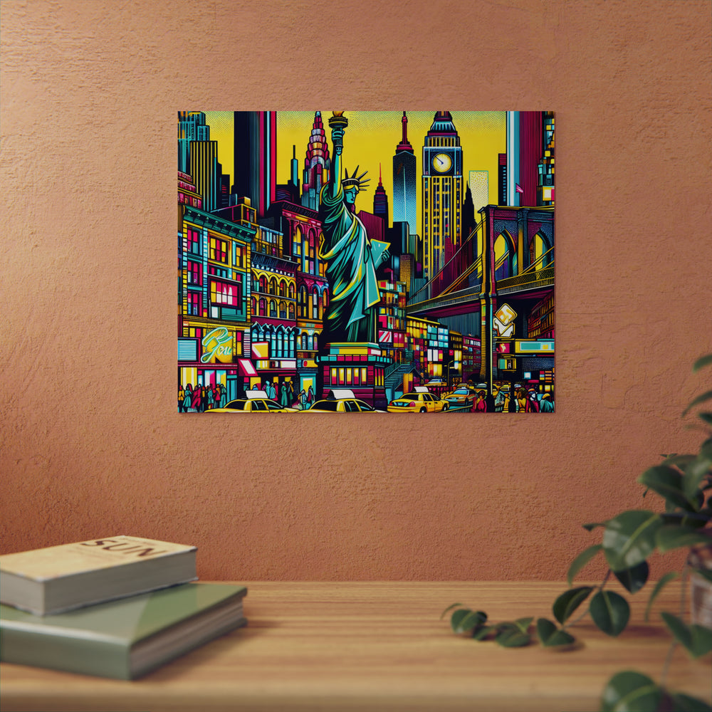 New-York : Amour Brillant.- Tableau aluminium