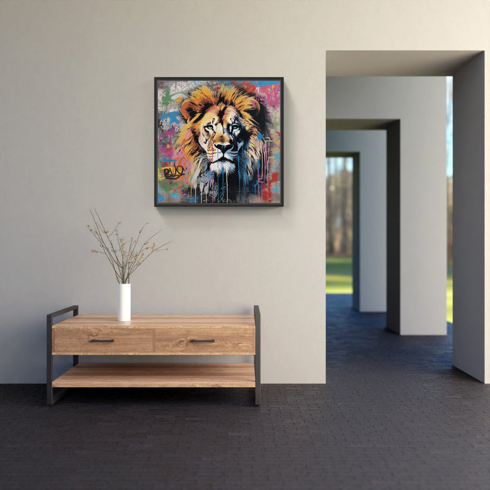 Lion Roar Bravely-Canvas-artwall-Artwall