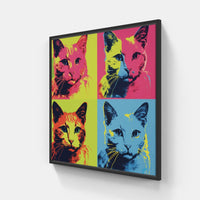 Vibrant Andy Warhol Legacy-Canvas-artwall-20x20 cm-Black-Artwall