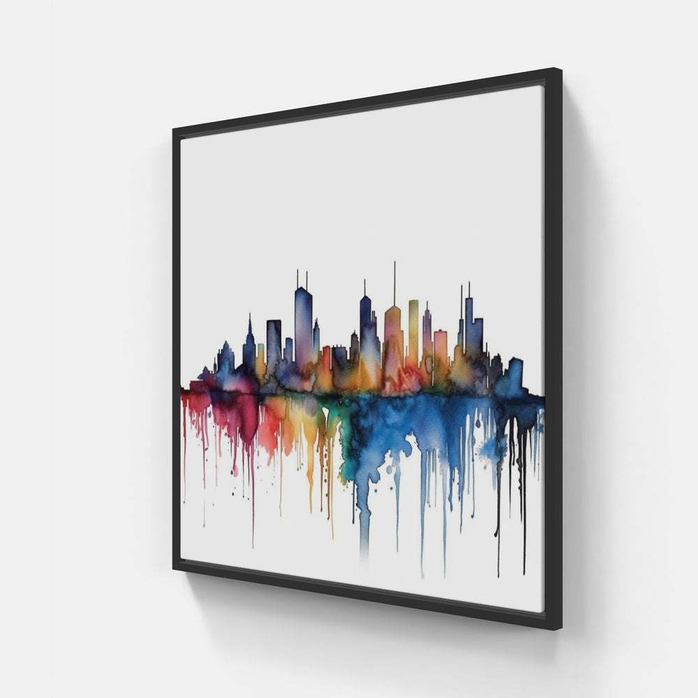 Enchanting Skyline Art-Canvas-artwall-20x20 cm-Black-Artwall