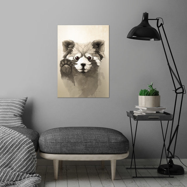 Poster Mural Metal Petit Panda