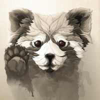 Poster Mural Metal Petit Panda