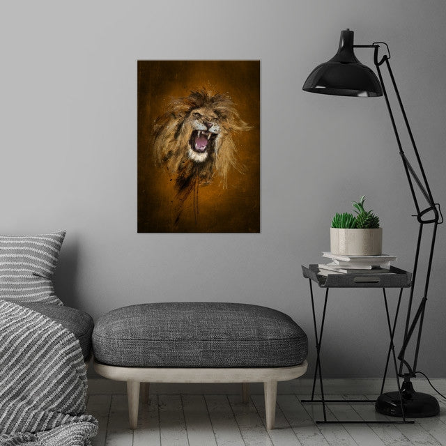 Fury of Lion Metal Poster