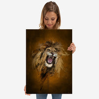 Fury of Lion Metal Poster