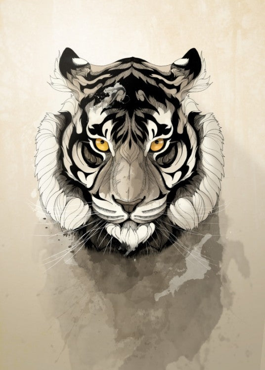 Design Tiger Metal Wall Poster