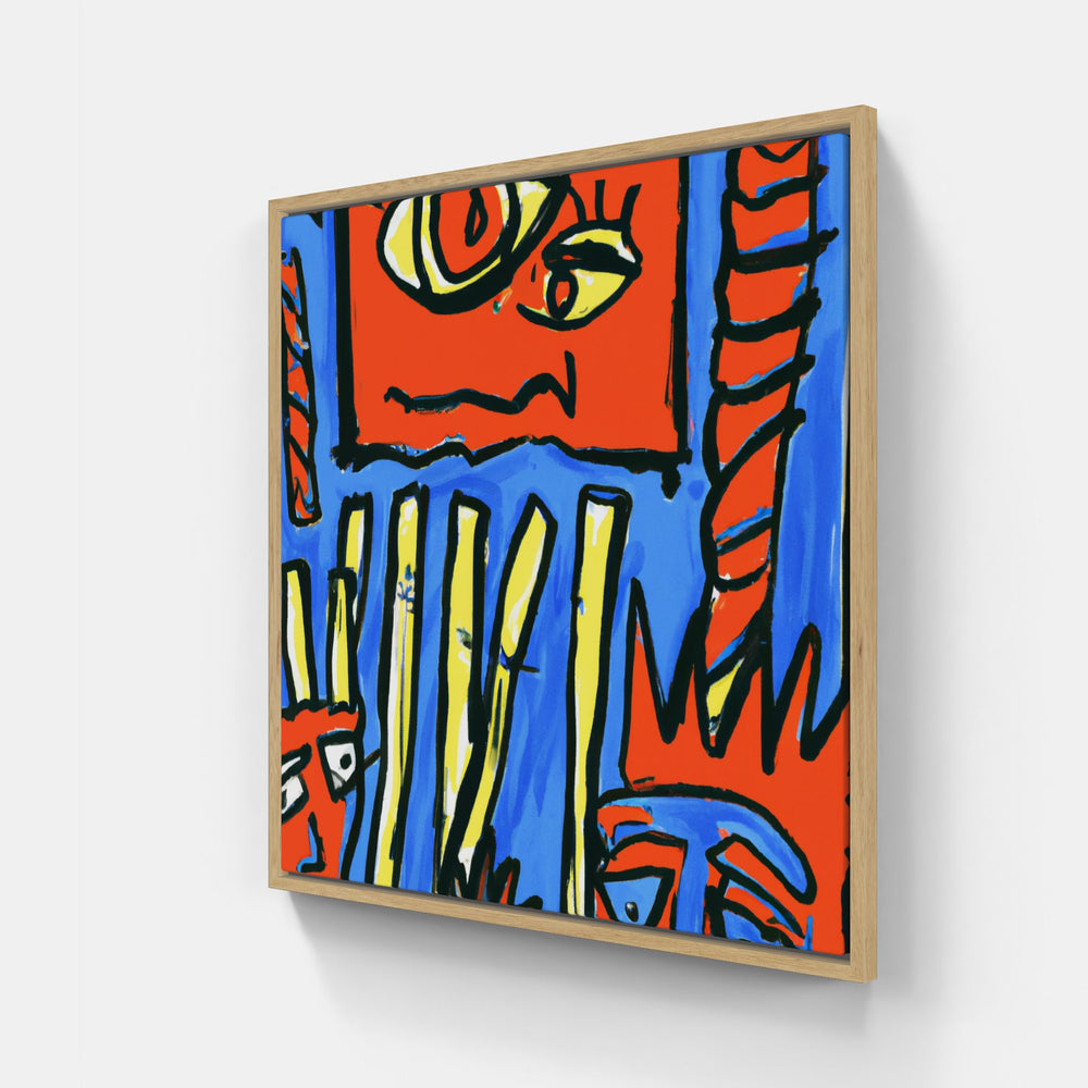 Basquiat rhymes sublime-Canvas-artwall-20x20 cm-Wood-Artwall